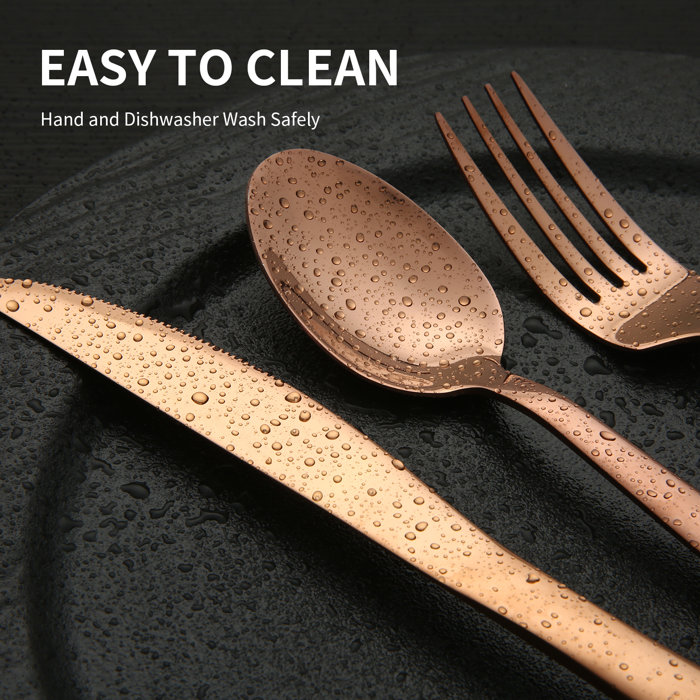 Lorena® Stainless Steel Flatware Set of 20 & Reviews Wayfair